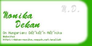 monika dekan business card